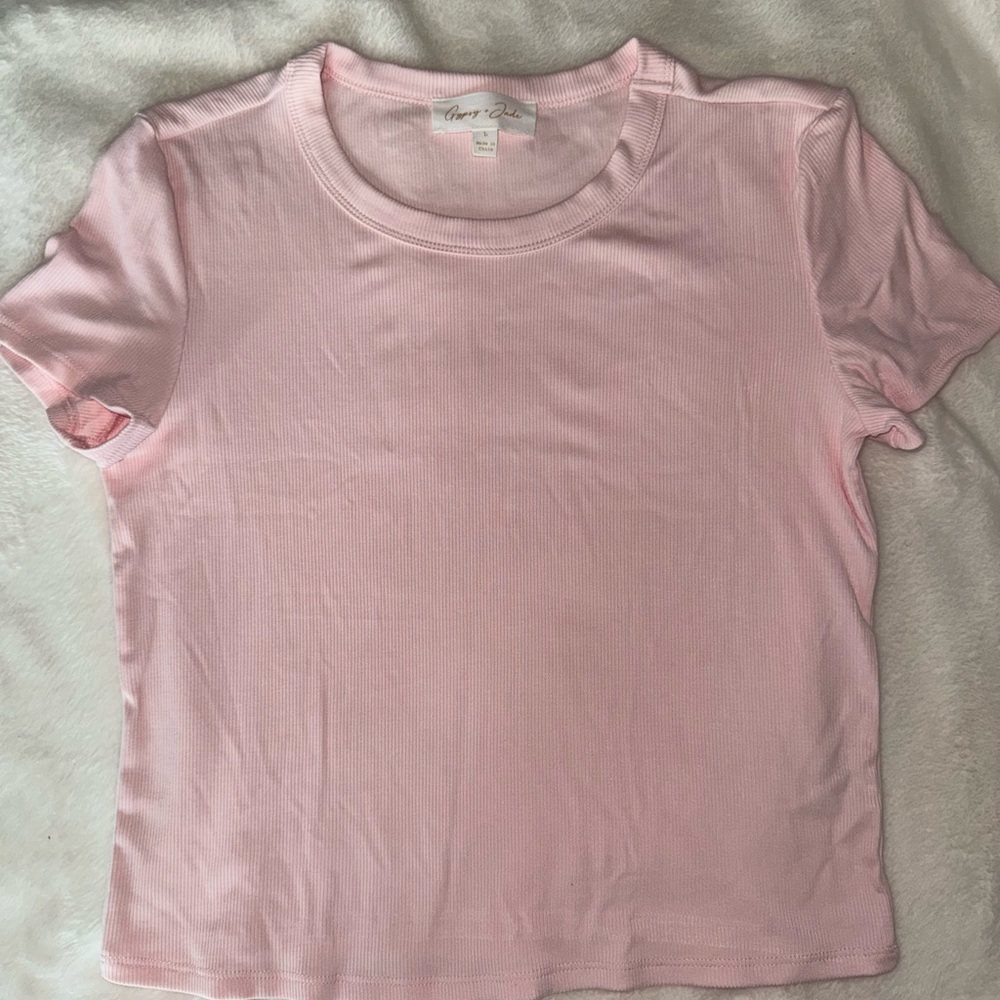 Pretty Rebellious Light Pink Short Sleeve Tee
